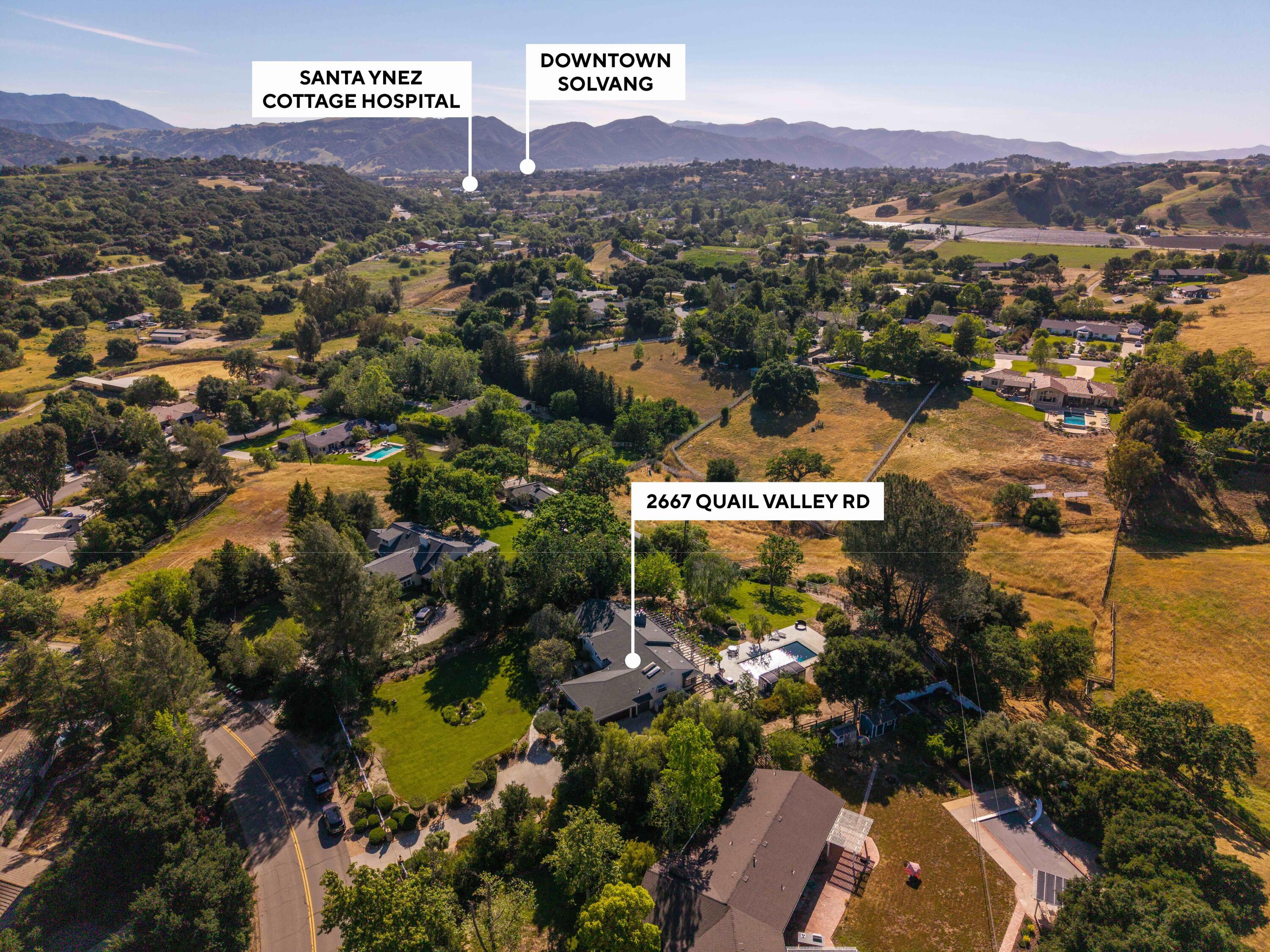 2667 Quail Valley Road Solvang, CA 93463 - Photo 12 of 62 Aerial south west - 2667 QVR