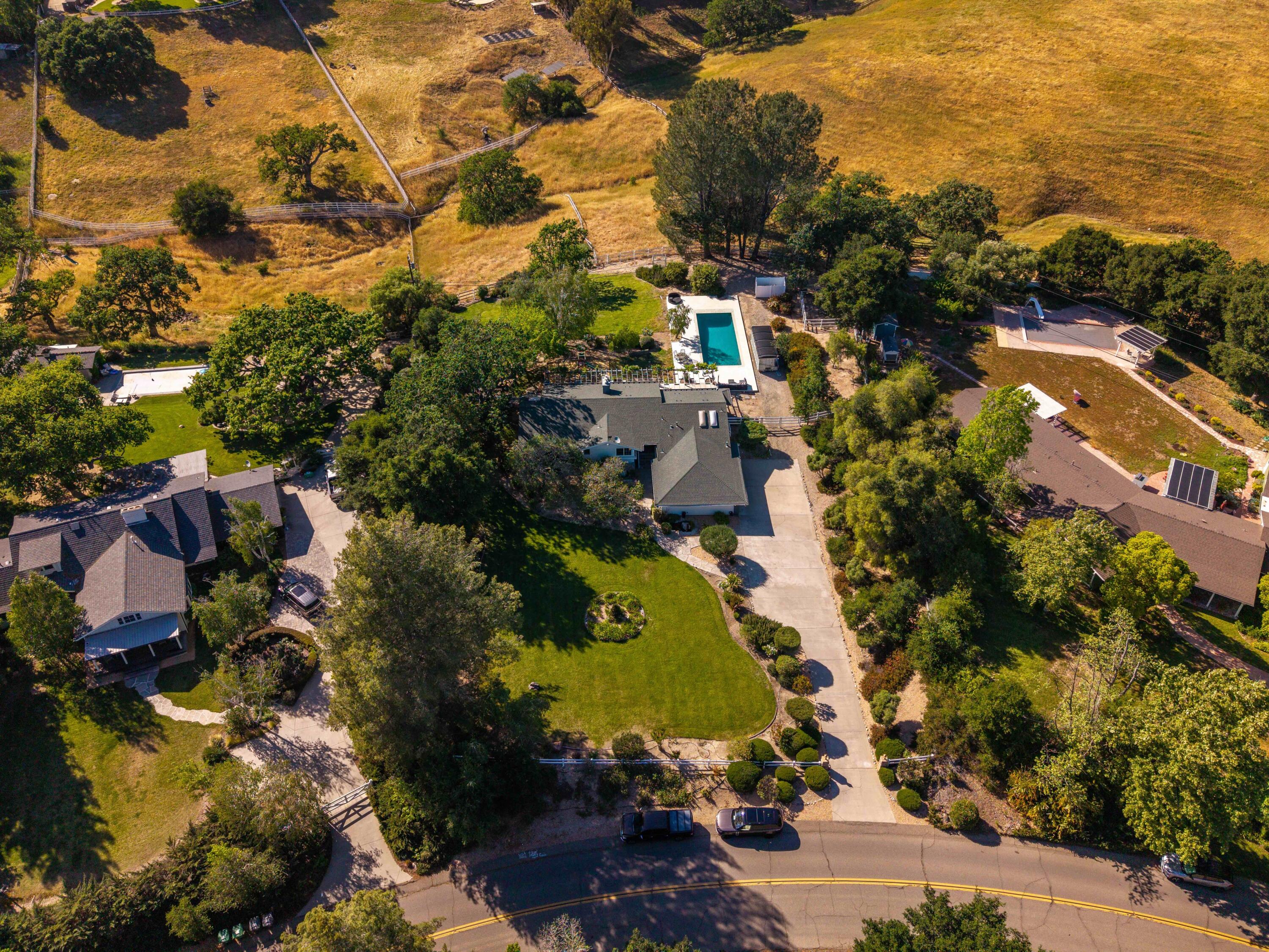 2667 Quail Valley Road Solvang, CA 93463 - Photo 14 of 62 an aerial view of residential houses with outdoor space