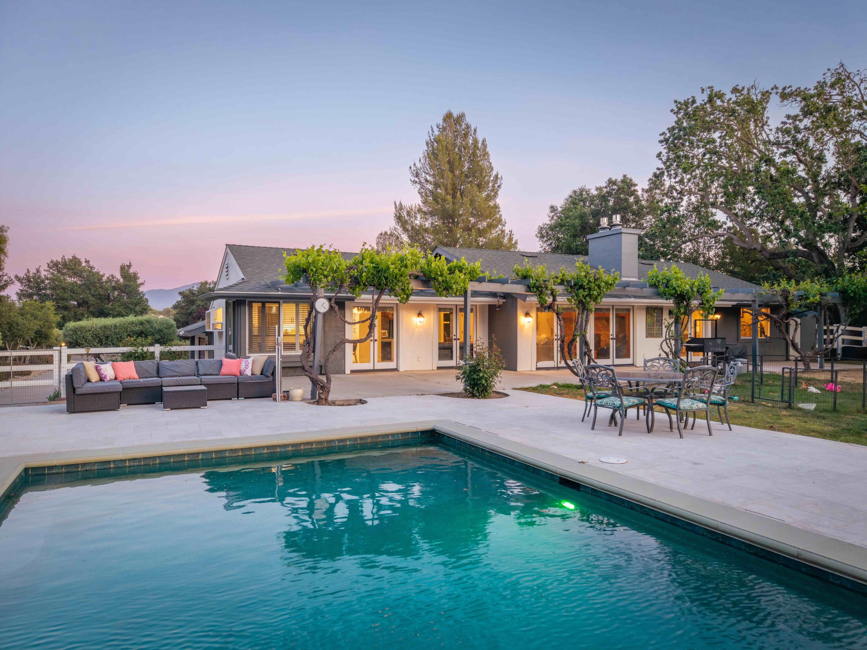 2667 Quail Valley Road Solvang, CA 93463 - Photo 3 of 62 Twilight back patios - 2667 QVR