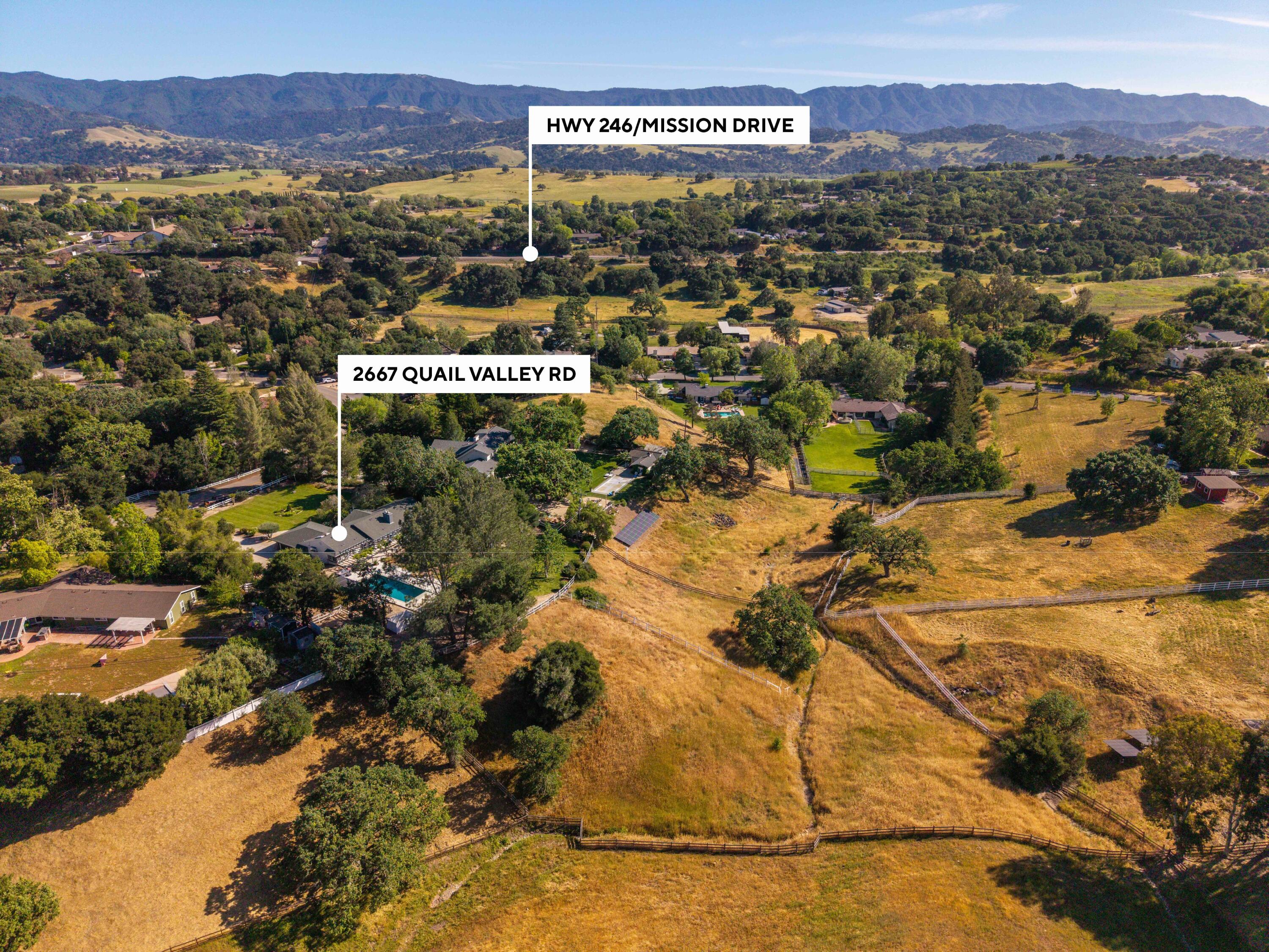 2667 Quail Valley Road Solvang, CA 93463 - Photo 55 of 62 a view of a city with mountain