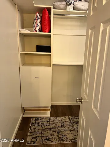 a view of a walk in closet