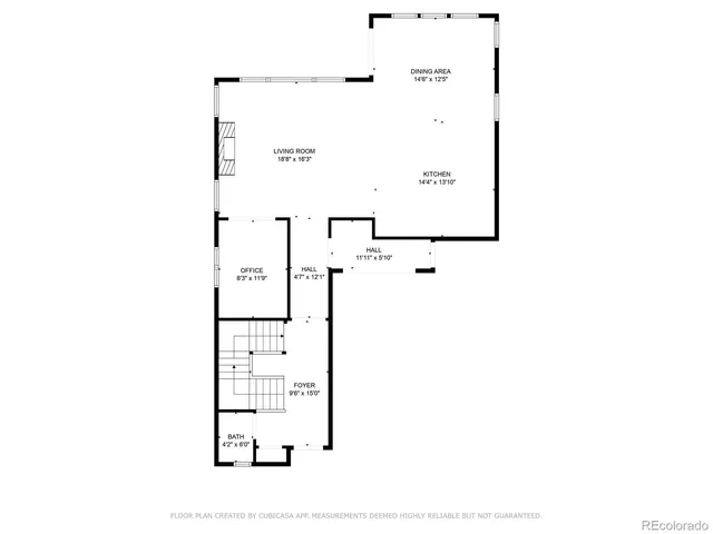 a picture of floor with a white building