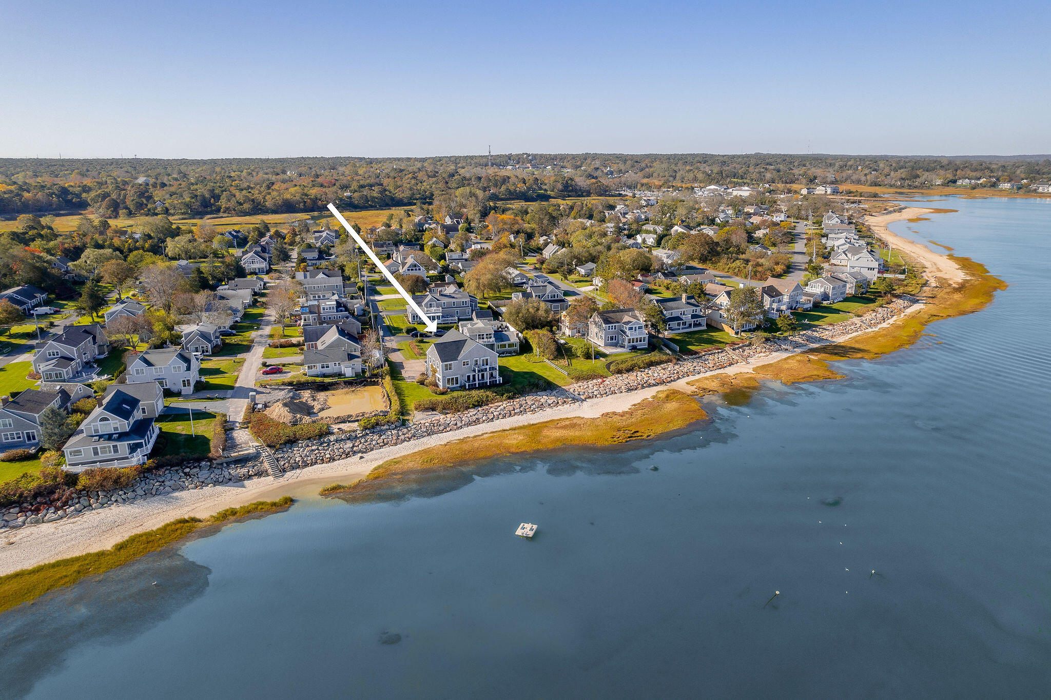 105 Harbor View Road Barnstable, MA 02630 - Photo 8 of 23 an aerial view of residential houses with outdoor space