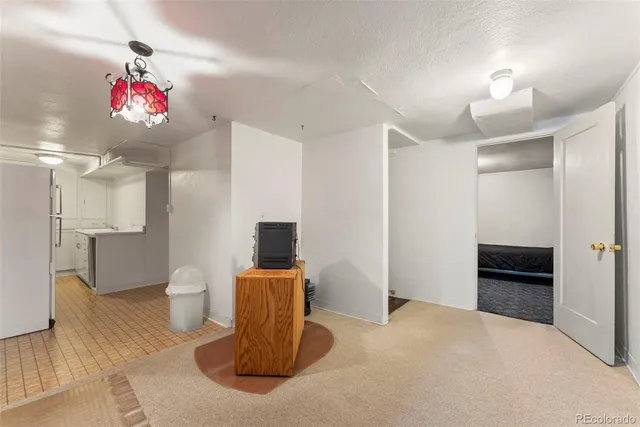 a view of a indoor garage