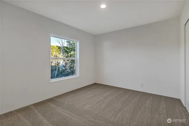 an empty room with a window