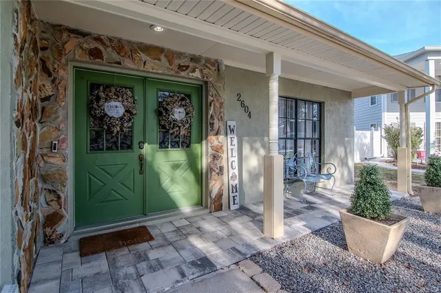 a view of a entryway door of the house