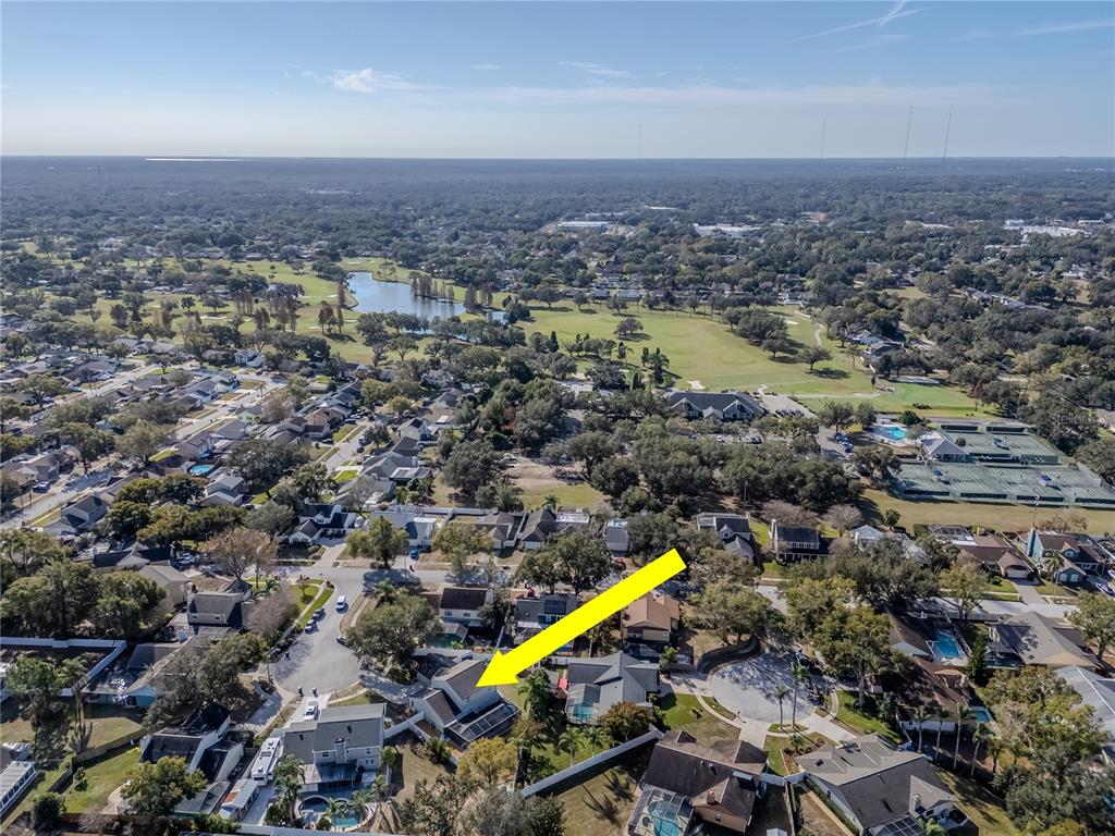 2604 Goldcrest Place Valrico, FL 33596 - Photo 59 of 72 an aerial view of a residential houses with outdoor space and trees