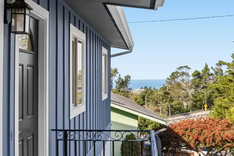 a view of balcony with floor and city view