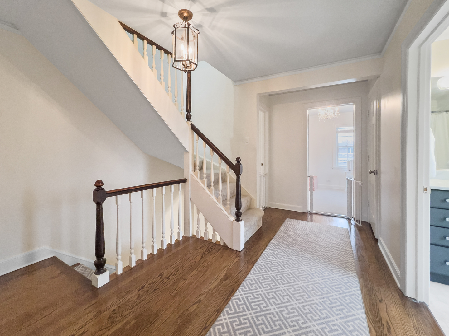 530 Grand Boulevard Park Ridge, IL 60068 - Photo 21 of 55 a view of a hallway with wooden floor and staircase