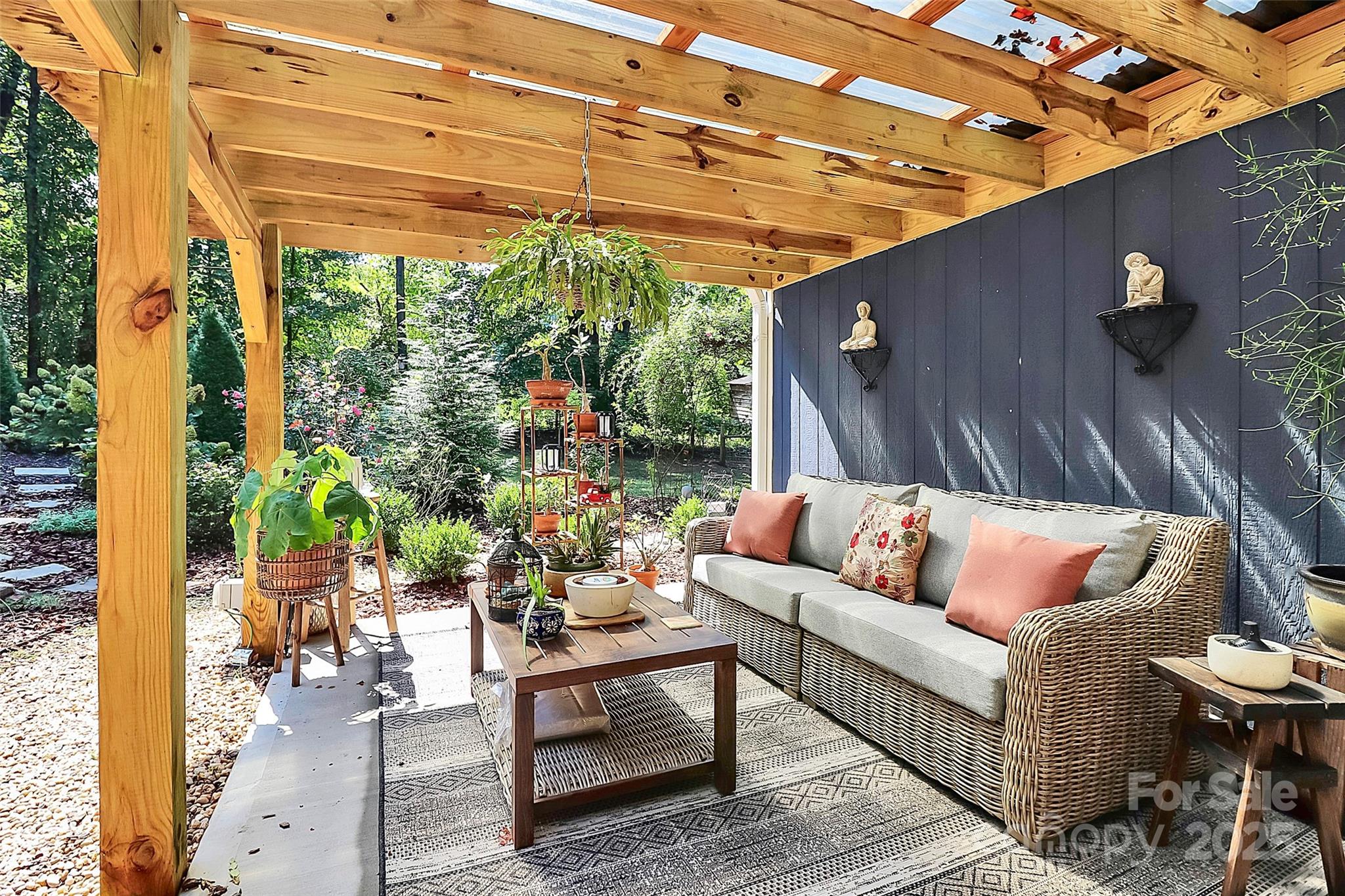 205 Mason Street Belmont, NC 28012 - Photo 20 of 27 a outdoor living space with furniture and garden view