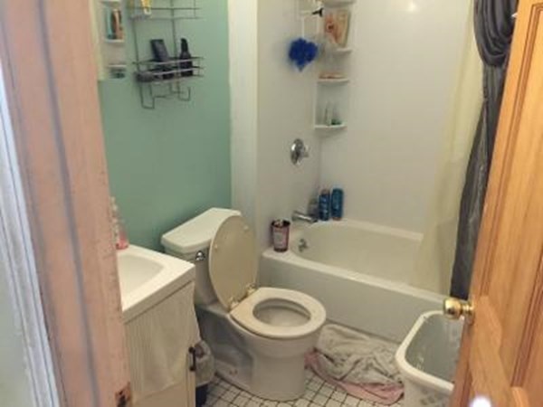203 Lexington Street Boston, MA 02128 - Photo 13 of 24 a white toilet sitting next to a bath tub