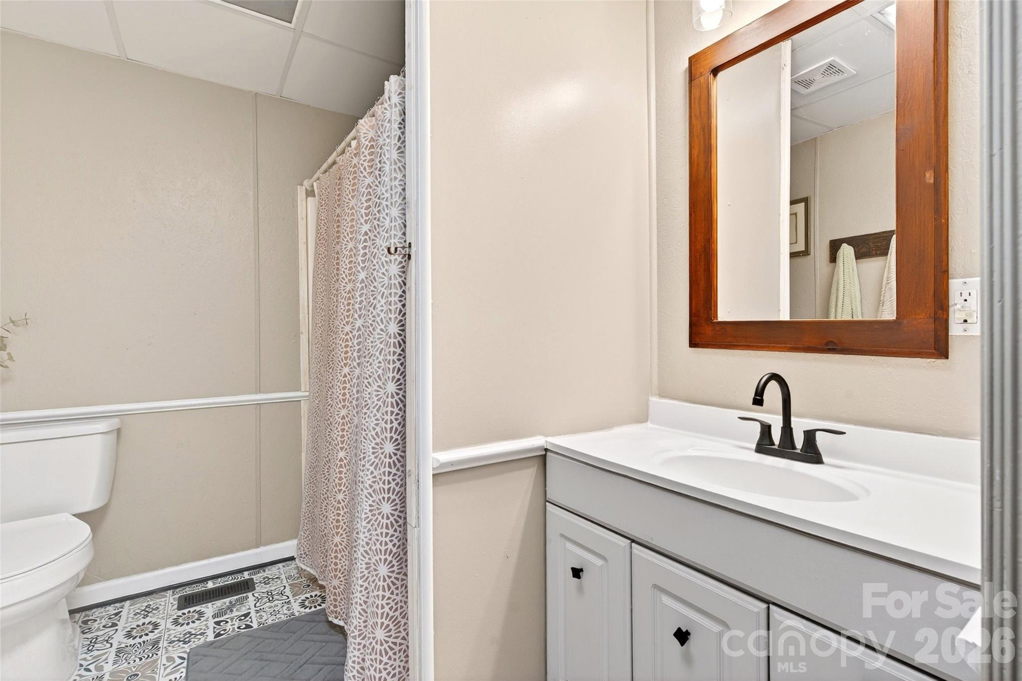 227 Locust Cove Road Marion, NC 28752 - Photo 24 of 34 a bathroom with a sink a toilet and shower
