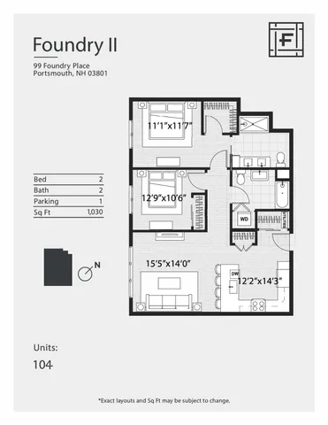 $828,000 | 99 Foundry Place, Unit 104, Portsmouth, NH 03801