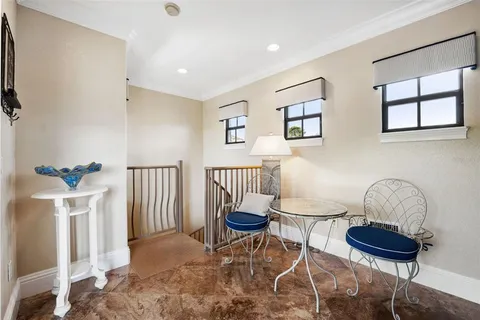 an aerial view of residential houses and outdoor space