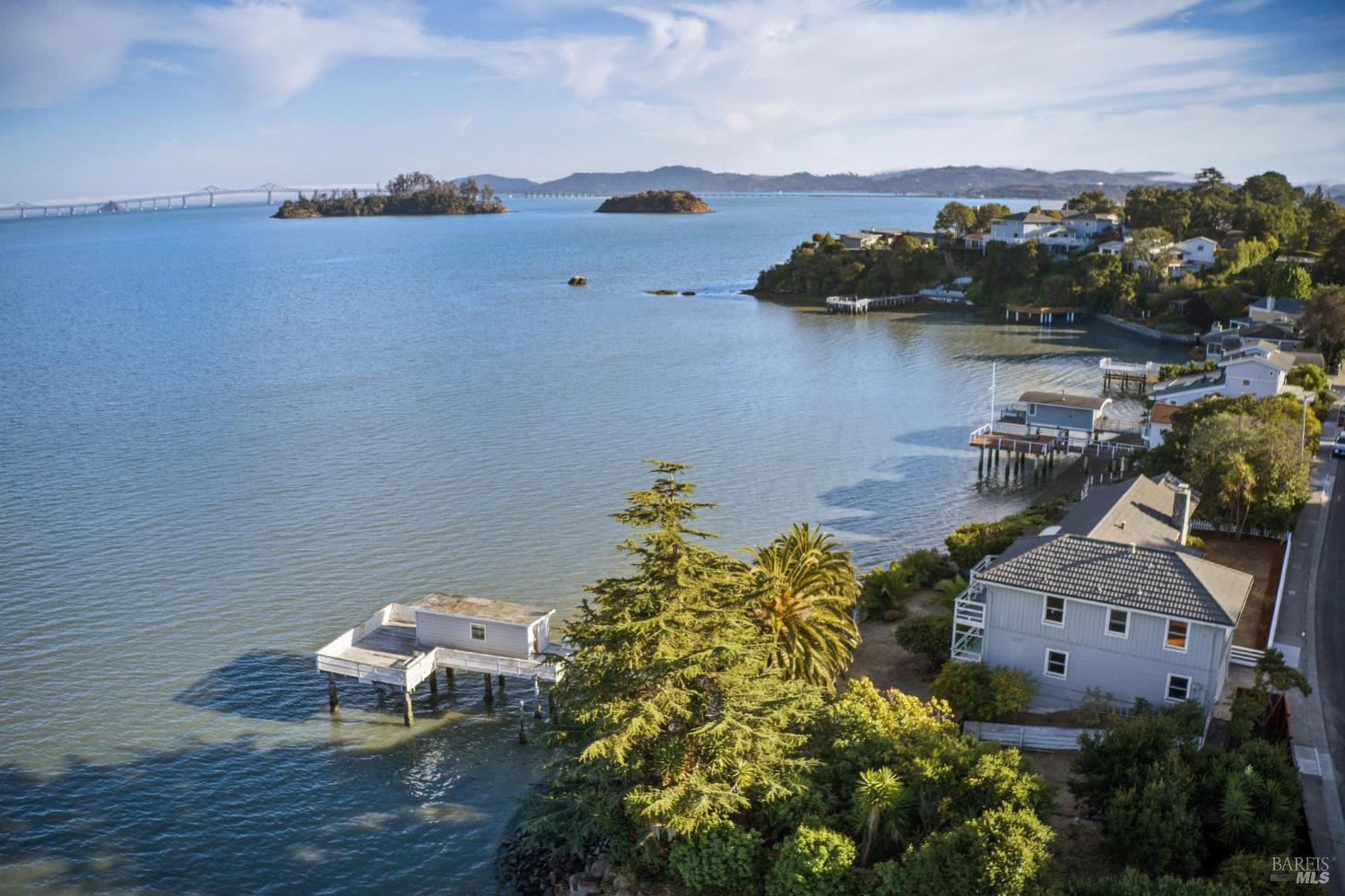 836 Point San Pedro Road San Rafael, CA 94901 - Photo 81 of 83 an aerial view of a house with lake view