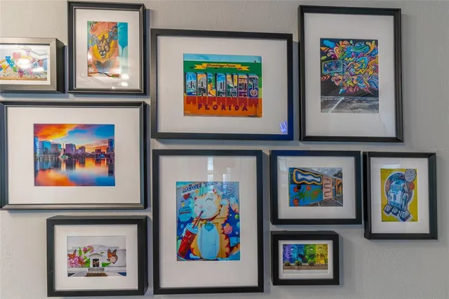 a painting on the wall with a painting on the wall