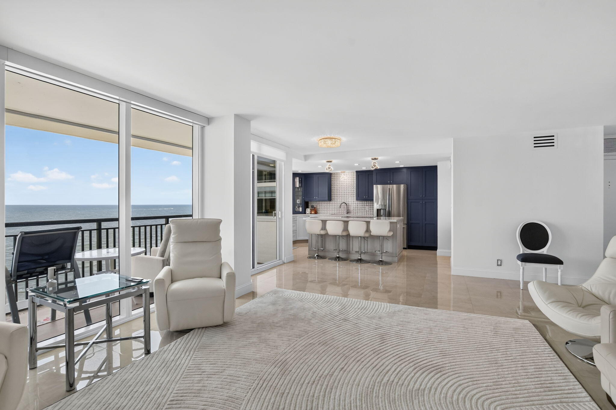 2000 South Ocean Boulevard, Unit 16B Boca Raton, FL 33432 - Photo 8 of 75 Living Room-Kitchen