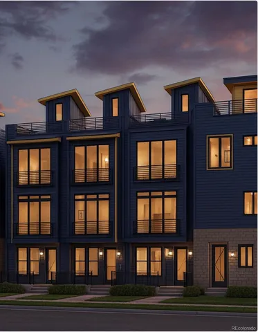 a front view of residential building