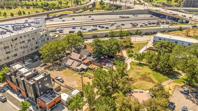 a view of city and mountain