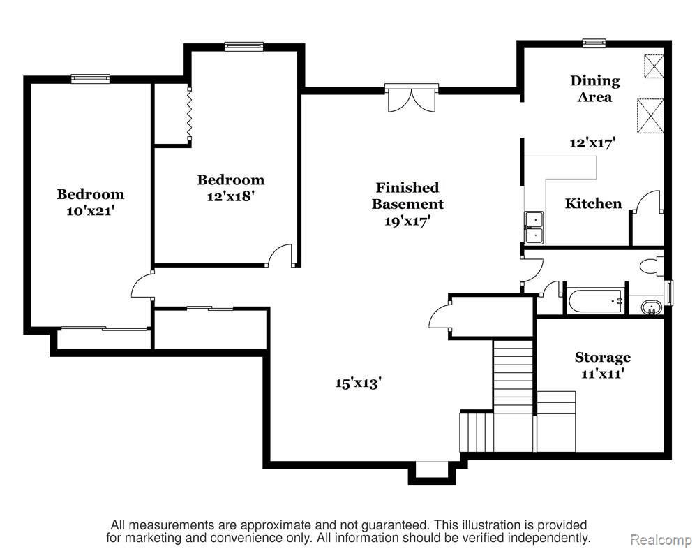 23835 Elwell Road Belleville, MI 48111 - Photo 76 of 78 LOWER LEVEL FLOOR PLAN