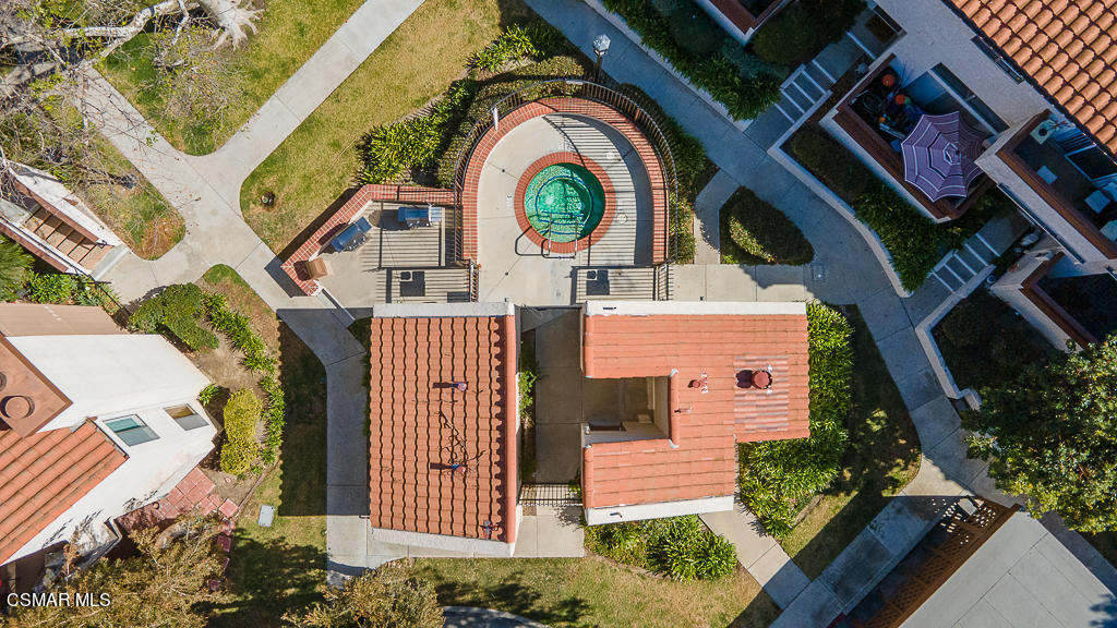 1730 Sinaloa Road, Unit 412 Simi Valley, CA 93065 - Photo 22 of 23 an aerial view of residential house with outdoor space and swimming pool
