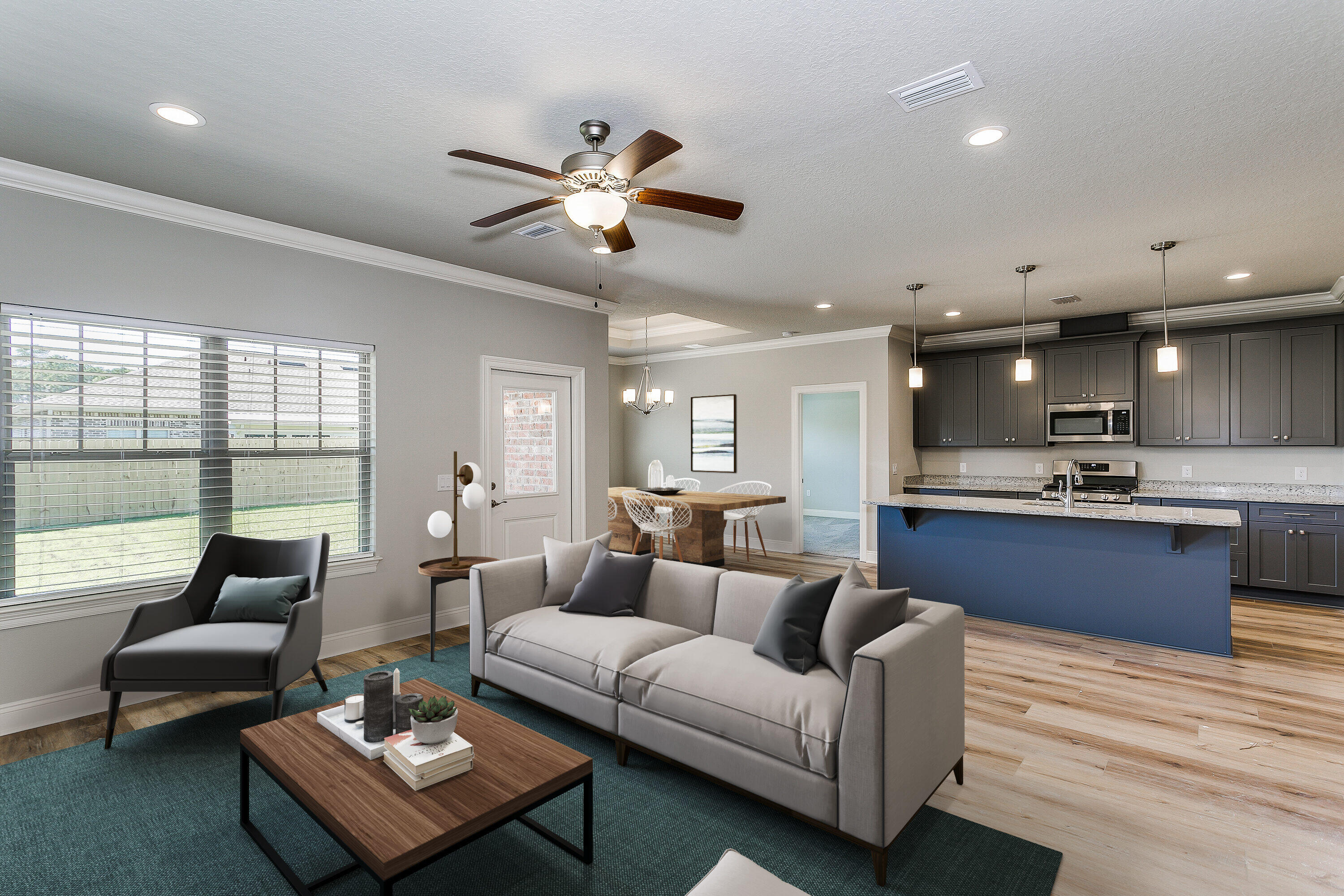 6707 Rocky Shores Road Milton, FL 32583 - Photo 5 of 44 Family Room-Kitchen (Staged)