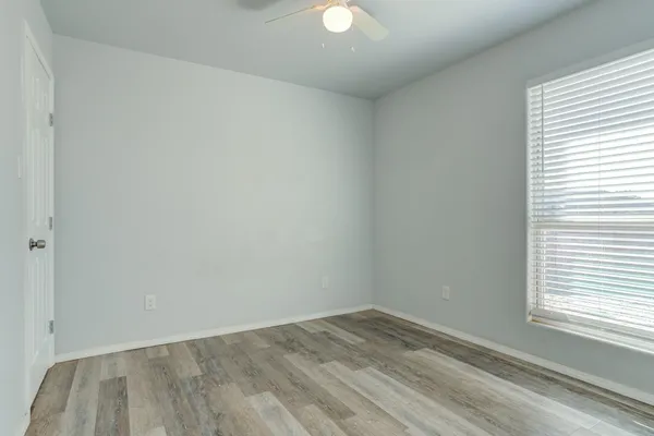 an empty room with a window