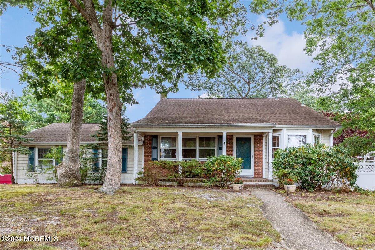 a view of a house with a patio