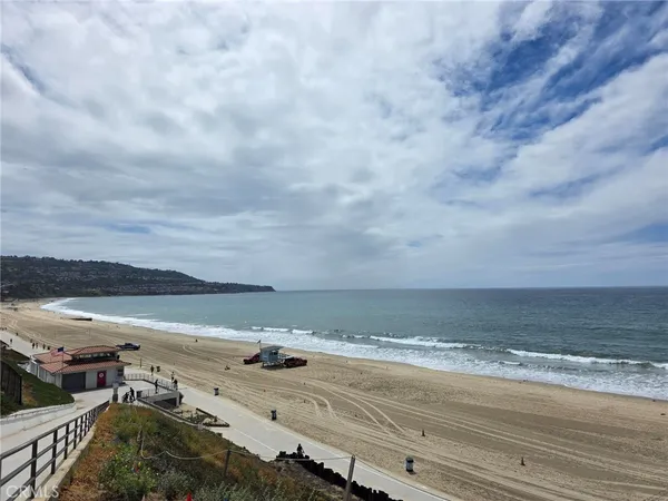 a view of an ocean and beach