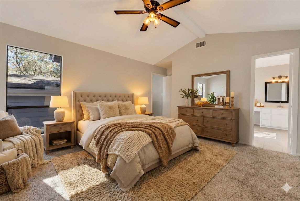330 North Fairway Loop Coldspring, TX 77331 - Photo 18 of 40 a bedroom with a bed and wooden floor