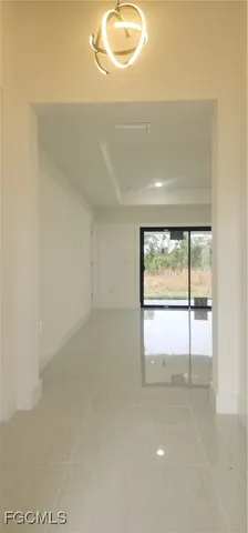 view of an empty room with a window