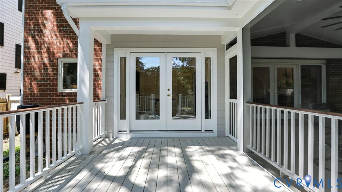 3321 Gloucester Road Richmond, VA 23227 - Photo 13 of 38 Wooden deck with french doors