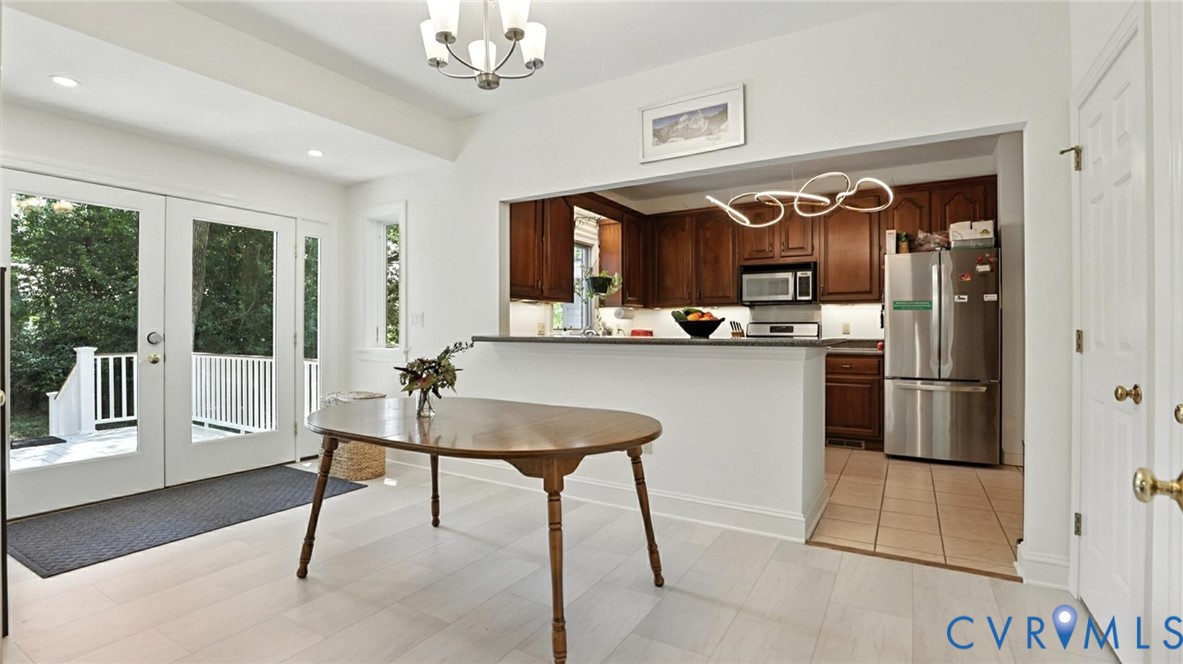 3321 Gloucester Road Richmond, VA 23227 - Photo 15 of 38 Kitchen with stainless steel appliances, french do
