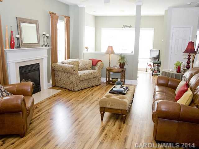 3829 Nancy Creek Road Charlotte, NC 28270 - Photo 3 of 16 a living room with furniture and a fireplace