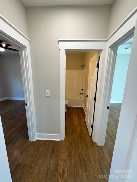3006 Polkville Road Shelby, NC 28150 - Photo 16 of 29 a view of a hallway with wooden floor and staircase