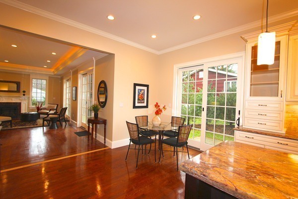 80 Dorcar Road Newton, MA 02459 - Photo 5 of 19 a view of a dining room with furniture and a large window