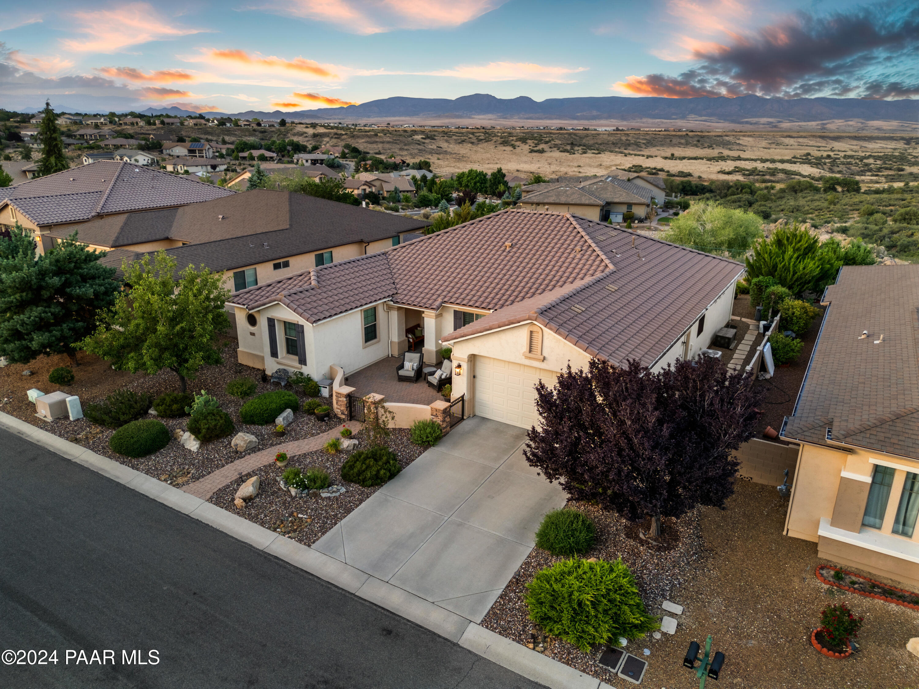 1219 Stack Rock Road Prescott Valley, AZ 86314 - Photo 6 of 41 an aerial view of residential houses with outdoor space and ocean view