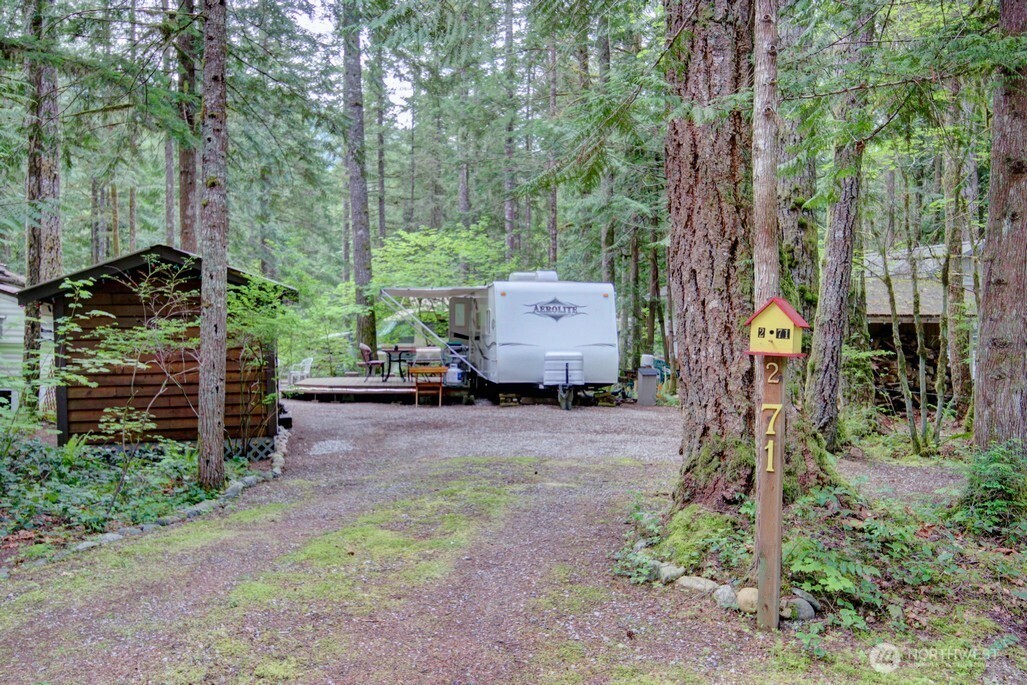 71 Wilderness Way Deming, WA 98244 - Photo 3 of 30 a backyard of a house with lots of green space and fountain