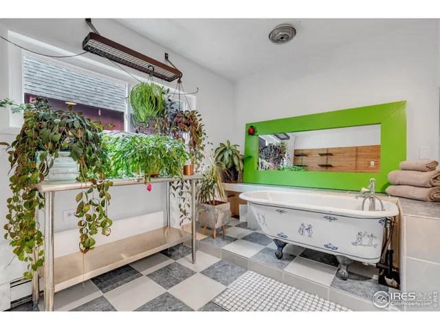 a living room with patio furniture and a potted plant