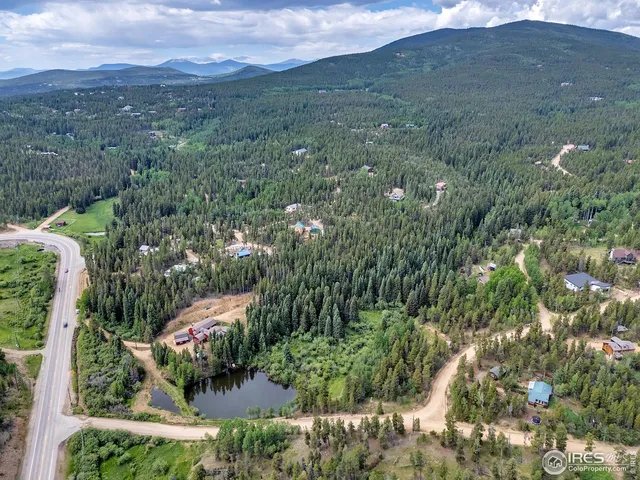 a view of a lush green hillside and a houses