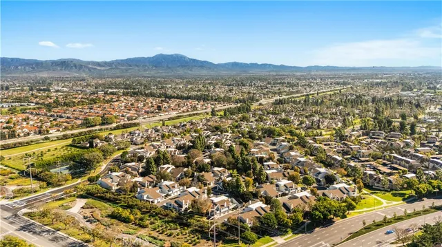 an aerial view of a city