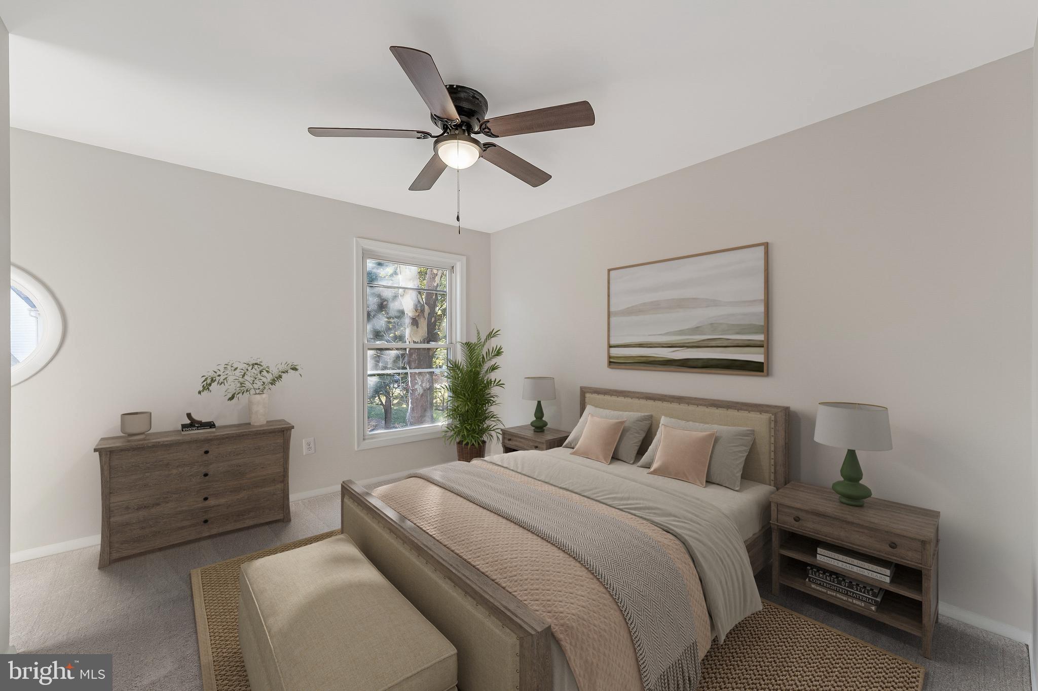 13430 Hidden Meadow Court Herndon, VA 20171 - Photo 37 of 54 a bedroom with a bed and a painting on the wall