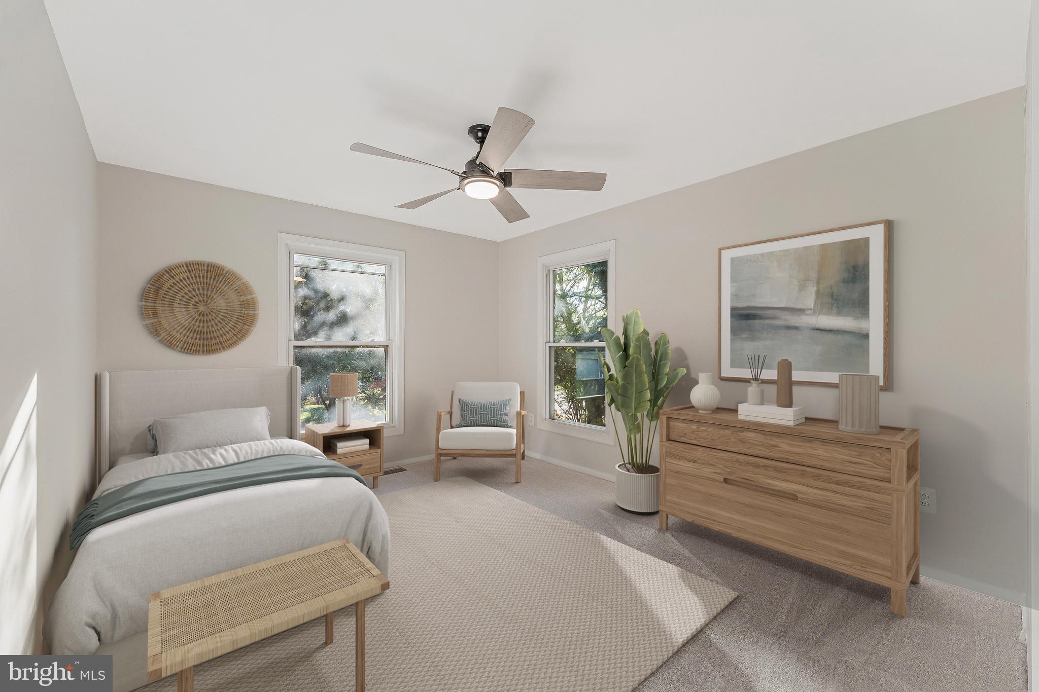 13430 Hidden Meadow Court Herndon, VA 20171 - Photo 40 of 54 a bedroom with a bed and a chandelier