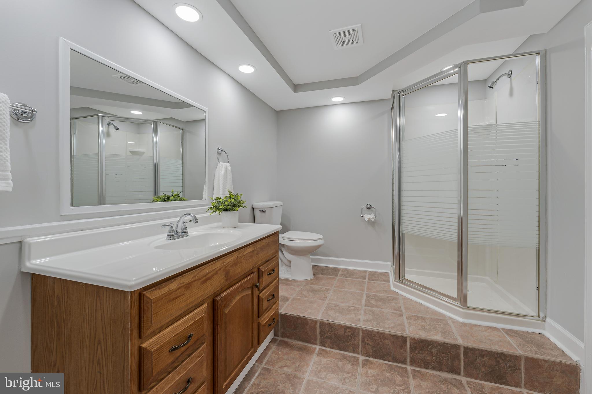 13430 Hidden Meadow Court Herndon, VA 20171 - Photo 48 of 54 a bathroom with a sink toilet and shower