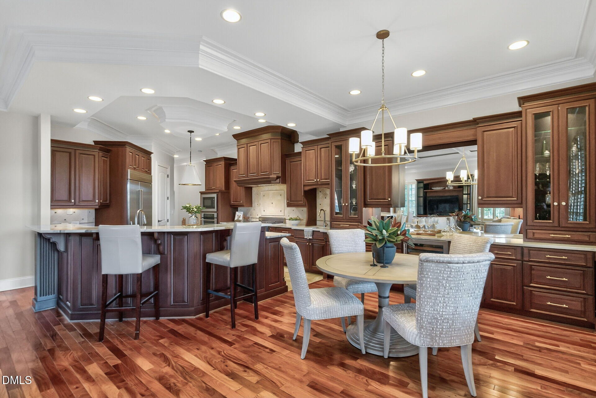 4119 English Garden Way Raleigh, NC 27612 - Photo 19 of 48 a view of a dining room with furniture window and wooden floor