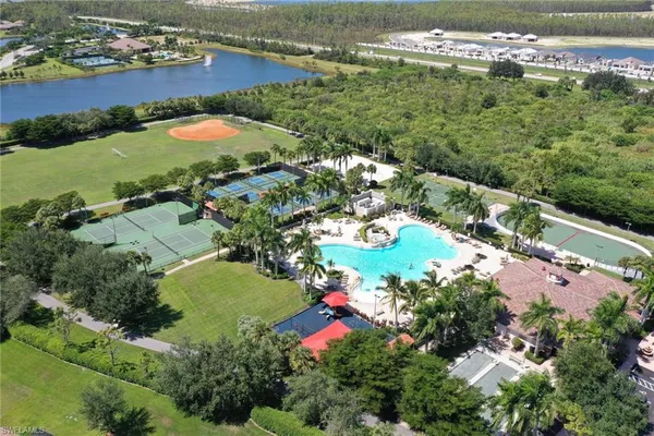 an aerial view of lake residential house with outdoor space