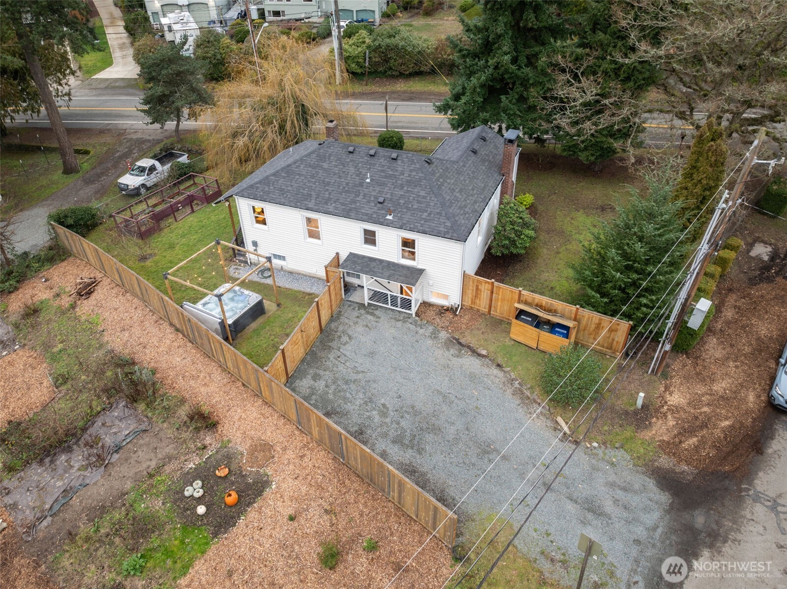 16406 Sylvester Road Southwest Burien, WA 98166 - Photo 25 of 28 an aerial view of a house with a yard