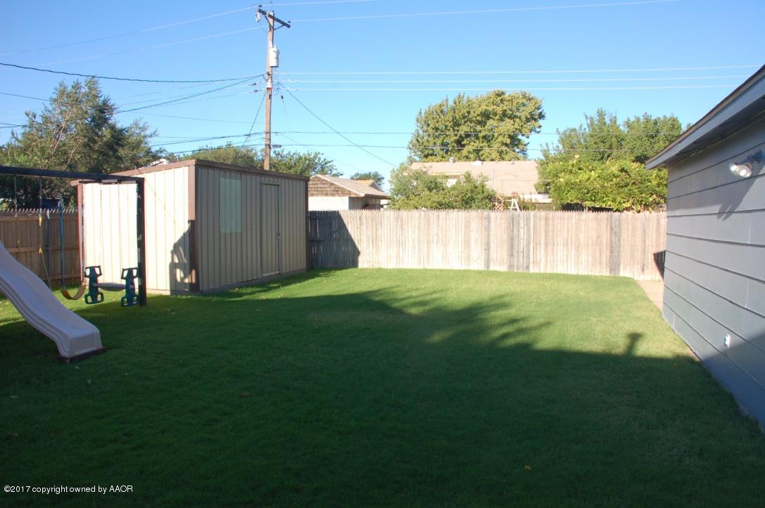 5116 Crockett Street Amarillo, TX 79110 - Photo 27 of 33 Back yard and shed