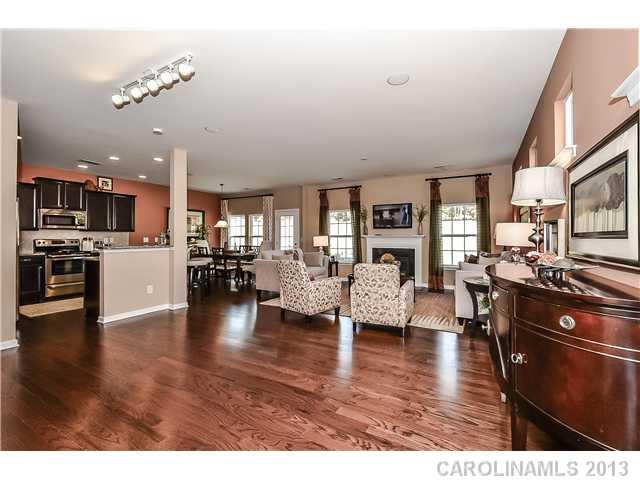78166 Rillstone Drive, Unit 219 Lancaster, SC 29720 - Photo 3 of 16 a living room with fireplace furniture and a wooden floor