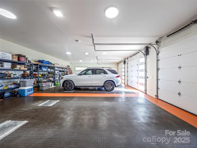 a view of a car garage